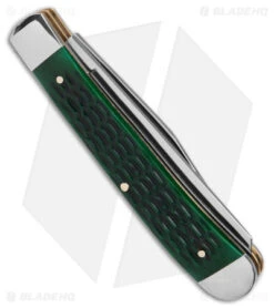 Boker Trapper Traditional Pocket Knife Jigged Green Bone (Polish D2) 8 Boker Trapper Traditional Pocket Knife Jigged Green Bone (Polish D2) -Boker Boker Trapper Traditional Pocket Knife Jigged Green Bone Polish D2 BHQ 146650 td side