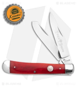 Boker Trapper Traditional Pocket Knife Smooth Red Bone (3.2" Satin) 9 Boker Trapper Traditional Pocket Knife Smooth Red Bone (3.2" Satin) -Boker Boker Trapper Traditional Pocket Knife Smooth Red Bone Satin D2 BHQ 146648 td size