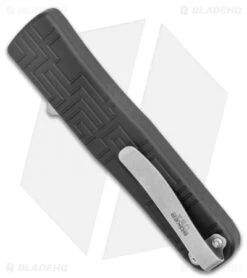 Boker USA OTF Automatic Knife Black Aluminum (3.5" Stonewash) 8 Boker USA OTF Automatic Knife Black Aluminum (3.5" Stonewash) -Boker Boker USA OTF Auto Black Aluminum SW 06EX260 BHQ 94101 jr side