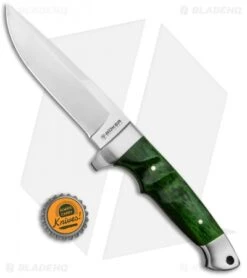 Boker Vollintegral 2.0 Fixed Blade Knife Green Curly Birch (4.6" Satin) -Boker Boker Vollintegral 2.0 Fixed Blade Green Curly Birch Satin BHQ 121106 jr bottlecap