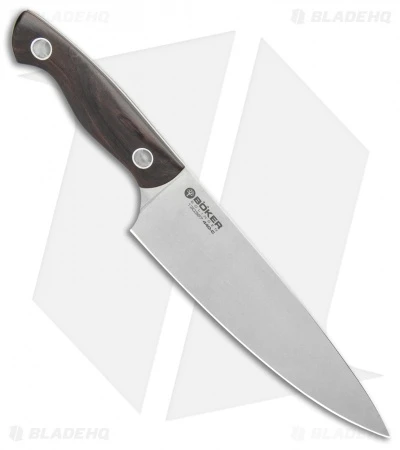Boker Vox Saga 7.75" Chef's Kitchen Knife Grenadill Wood 4 Boker Vox Saga 7.75" Chef's Kitchen Knife Grenadill Wood - Image 2