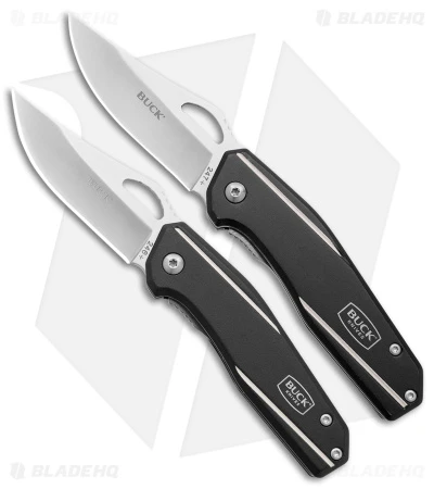 Buck Dealer Tin 247/246 2-for-1 Liner Lock Knife Black Aluminum (3," 2.8" Satin) 3 Buck Dealer Tin 247/246 2-for-1 Liner Lock Knife Black Aluminum (3," 2.8" Satin)
