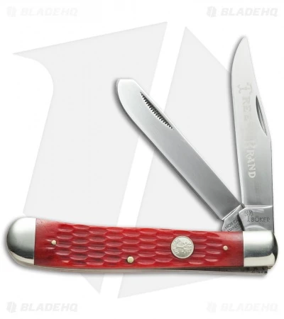 Boker Traditional Trapper Knife 4.125" Jigged Red Bone 110747 3 Boker Traditional Trapper Knife 4.125" Jigged Red Bone 110747