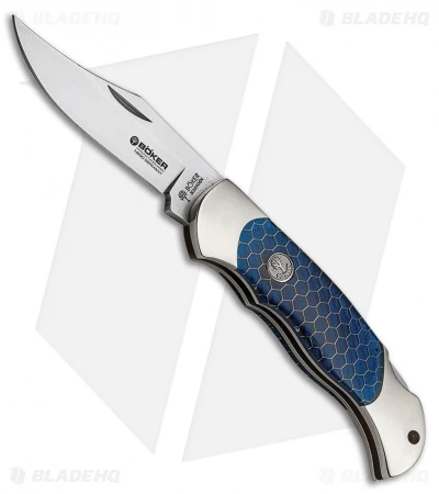 Boker Boyscout Folding Knife Blue Honeycomb (2.25" Satin) 112603 3 Boker Boyscout Folding Knife Blue Honeycomb (2.25" Satin) 112603