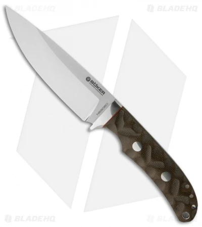 Boker Savannah Fixed Blade Knife Canvas Micarta (4.625" Mirror) 120620 3 Boker Savannah Fixed Blade Knife Canvas Micarta (4.625" Mirror) 120620