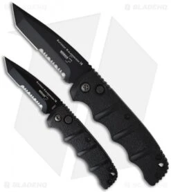Boker Mini Kalashnikov Tanto Automatic Knife Black (2.5" D2 Black Serr) 10 Boker Mini Kalashnikov Tanto Automatic Knife Black (2.5" D2 Black Serr) -Boker boker kalashnikov mini 01kals73bts size comparison