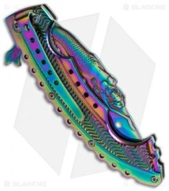 Boker Magnum Rainbow Mermaid Liner Lock Knife (3.75" Spectrum) 01LG318 7 Boker Magnum Rainbow Mermaid Liner Lock Knife (3.75" Spectrum) 01LG318 -Boker boker magnum 01lg318 cm side