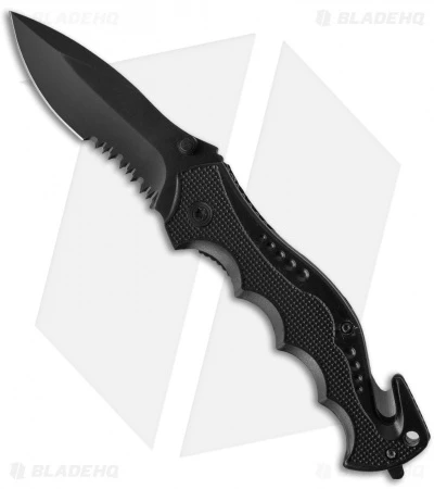 Boker Magnum BMF Rescue Spring Assisted Knife (3.375" Black Serr) 01RY770 3 Boker Magnum BMF Rescue Spring Assisted Knife (3.375" Black Serr) 01RY770