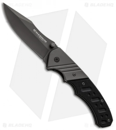 Boker Magnum Folding Bowie Liner Lock Knife (3.35" Gray) 01SC017 3 Boker Magnum Folding Bowie Liner Lock Knife (3.35" Gray) 01SC017