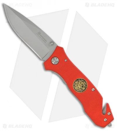 Boker Magnum To Serve & Protect Fire Dept Lock Knife (4.75" Satin) 01MB366 3 Boker Magnum To Serve & Protect Fire Dept Lock Knife (4.75" Satin) 01MB366