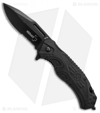 Boker Plus Savior 2 Liner Lock Knife Black (3.3" Black Serr) 01BO321 3 Boker Plus Savior 2 Liner Lock Knife Black (3.3" Black Serr) 01BO321