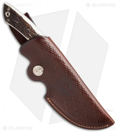 Boker Arbolito Gut Hook Fixed Blade Knife Stag Horn (4.25" Satin) 4 Boker Arbolito Gut Hook Fixed Blade Knife Stag Horn (4.25" Satin) - Image 2