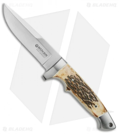 Boker Vollintegral 2.0 Fixed Blade Knife Stag Horn (4.625" Satin) 121586 3 Boker Vollintegral 2.0 Fixed Blade Knife Stag Horn (4.625" Satin) 121586