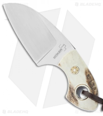 Boker VoxKnives Gnome Stag Fixed Blade Knife (2.125" Satin) 02BO268 3 Boker VoxKnives Gnome Stag Fixed Blade Knife (2.125" Satin) 02BO268